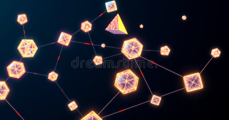 Computergeneriertes Bild eines Netzes von Formen lizenzfreie stockbilder