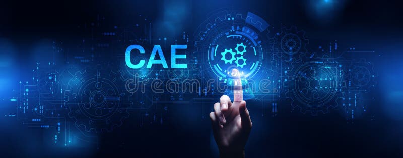 Computergestütztes technisches Anwendungsdesign und Modellierungskonzept der cae-Software lizenzfreie abbildung