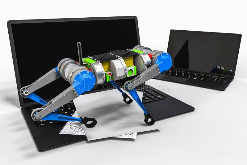 Computergesützte Konstruktion im Formentwurf mit Software 3d. Geschäftsgebäude lizenzfreie abbildung