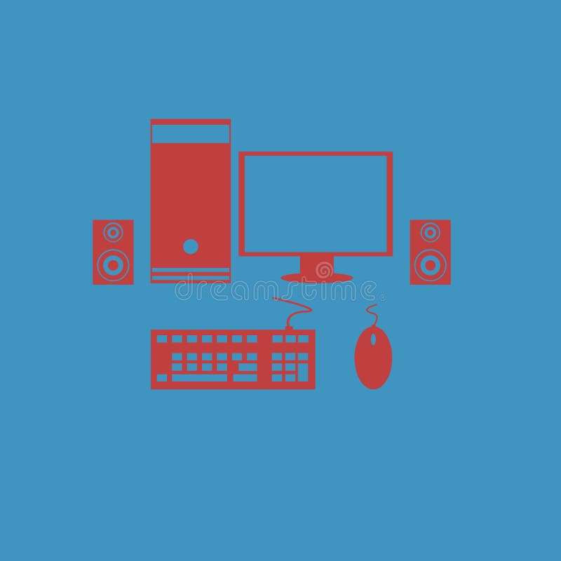 Computerpictogrammen geplaatst ontwerp, illustratievector stock illustratie Computerpictogrammen geplaatst ontwerp, illustratievector stock illustratie