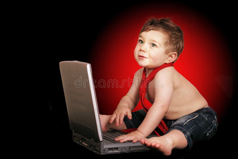 Computers - it's child's play royalty free stock photo