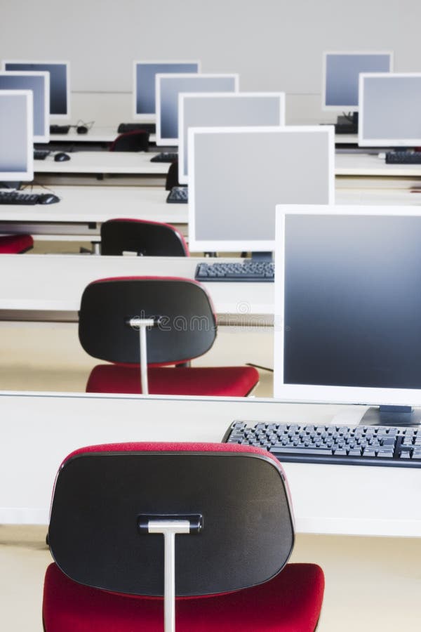 Computer training center stock image. Image of workstation - 6664293