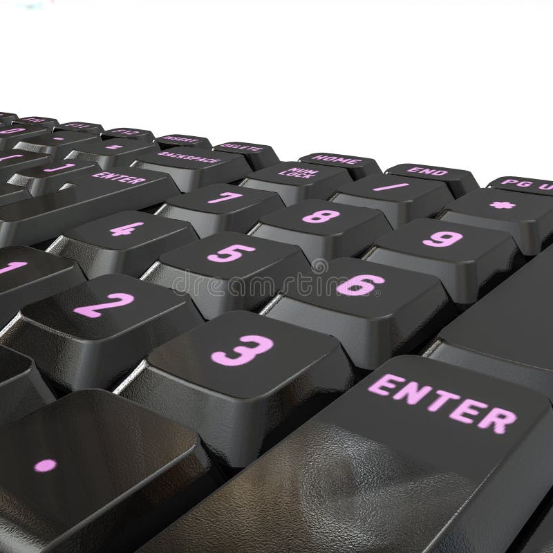 Moderner Computertastaturabschluß in Abbildung 3d