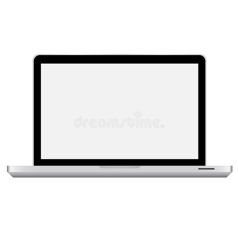 Computerul laptop gol stock illustration