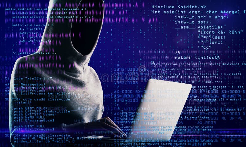Computing and hacking concept royalty free stock photo