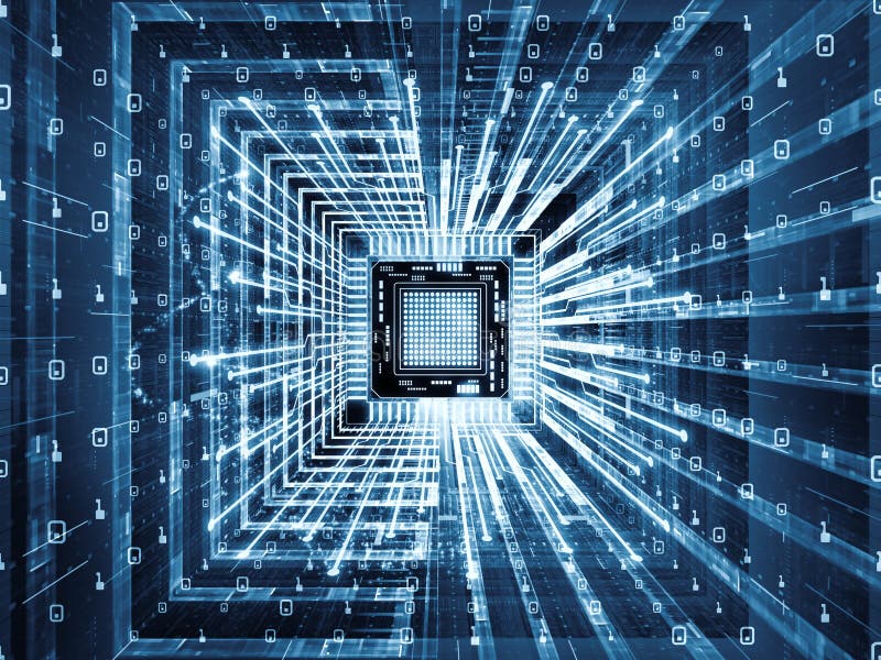Perspectives of Digital Processor royalty free illustration