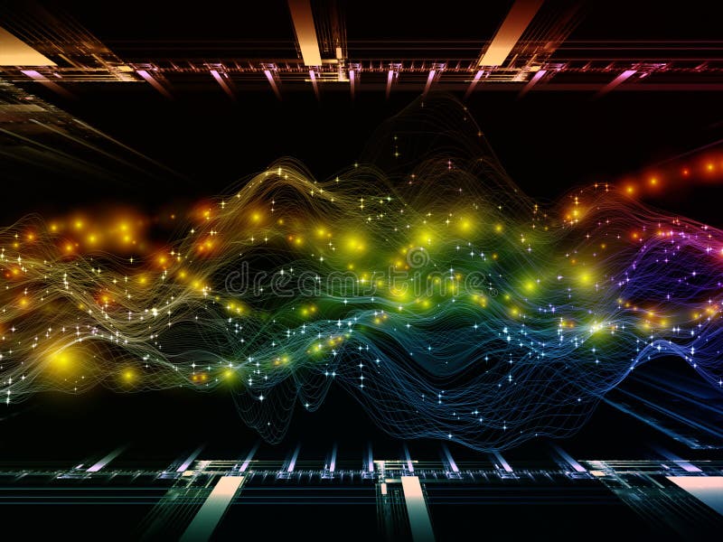 Computing Space Frequencies vector illustration