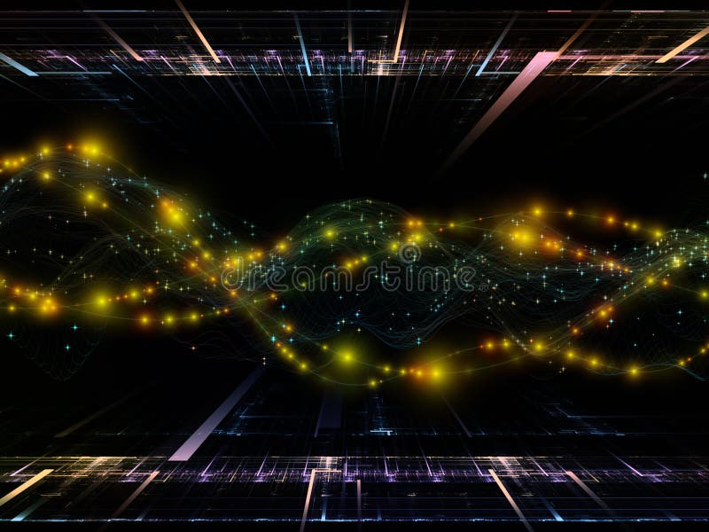 Computing Space Frequencies vector illustration
