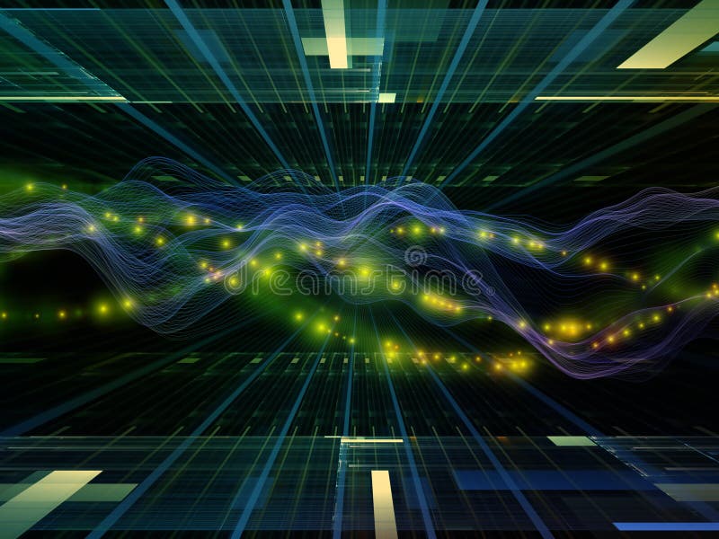 Computing Space Frequencies vector illustration