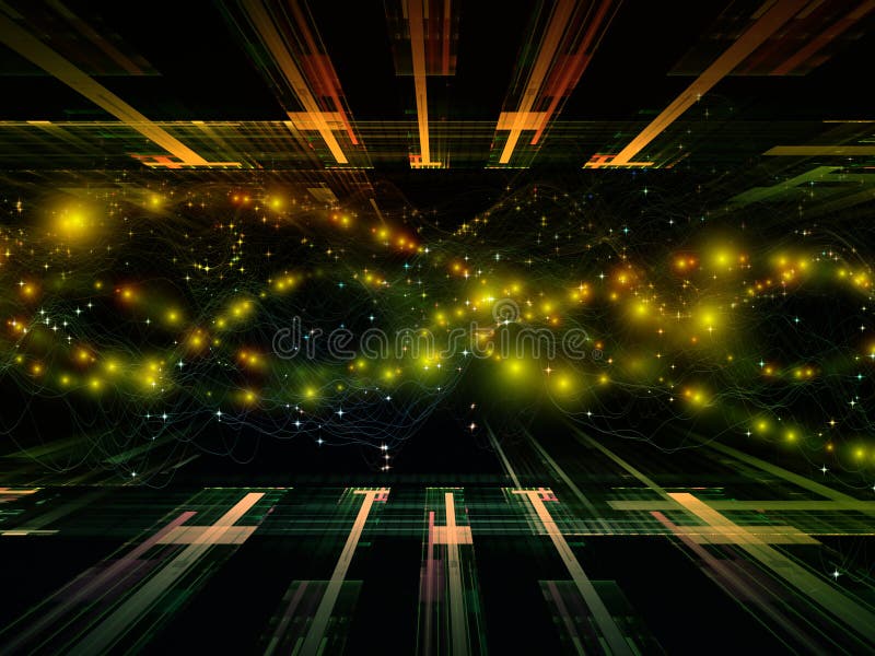 Computing Space Frequencies vector illustration