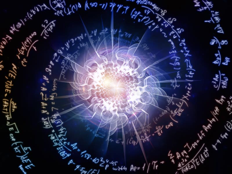 Computing Space Geometry stock illustration