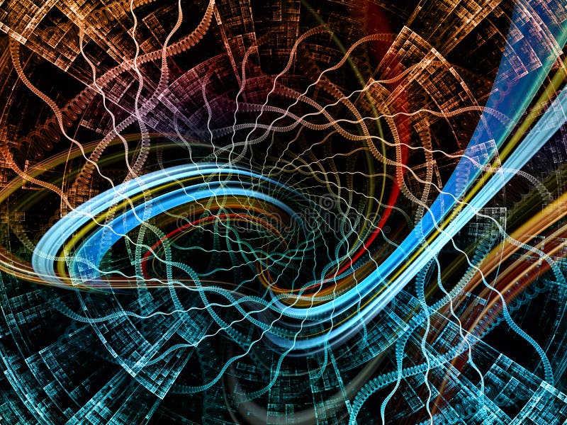 Computing Space Geometry stock illustration