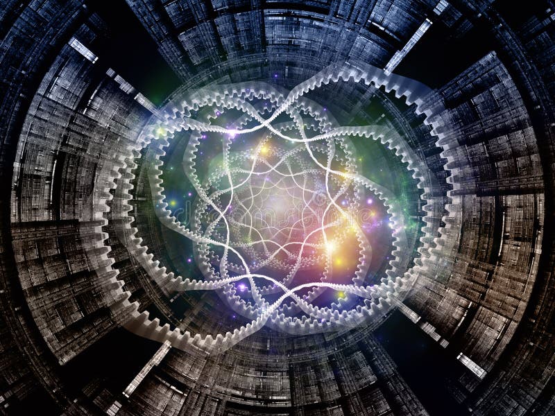 Computing Space Geometry royalty free illustration