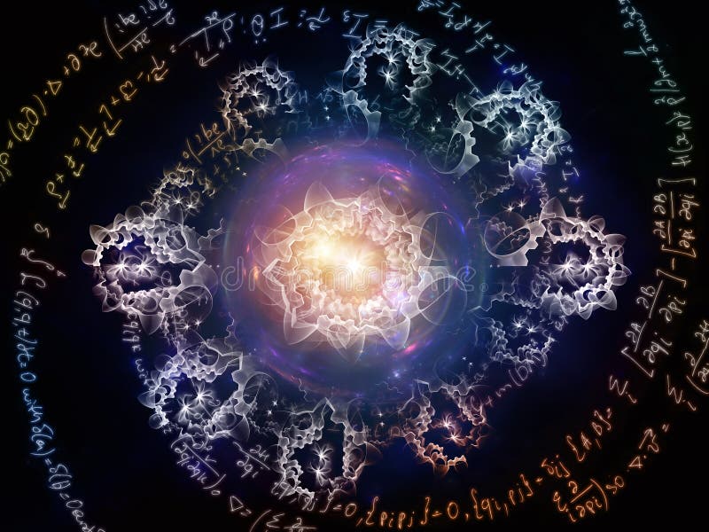 Computing Space Geometry royalty free illustration