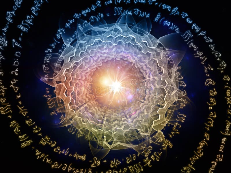 Computing Space Geometry royalty free illustration