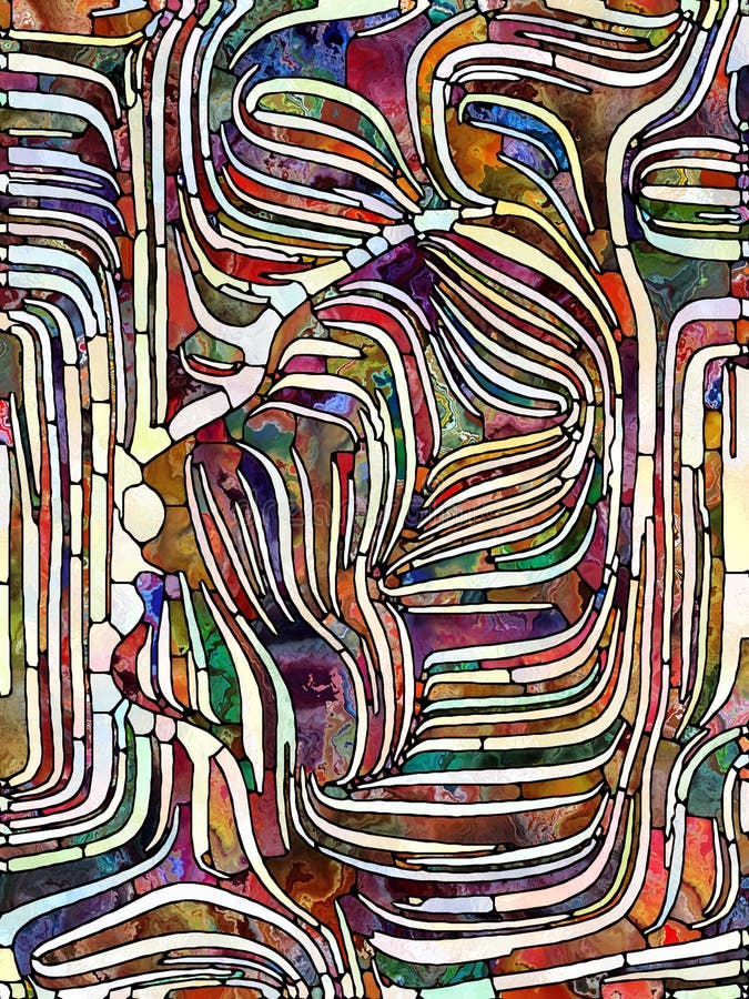Computing Stained Glass royalty free stock photography