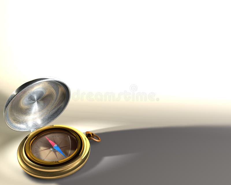 Opened compass on white background. Opened compass on white background