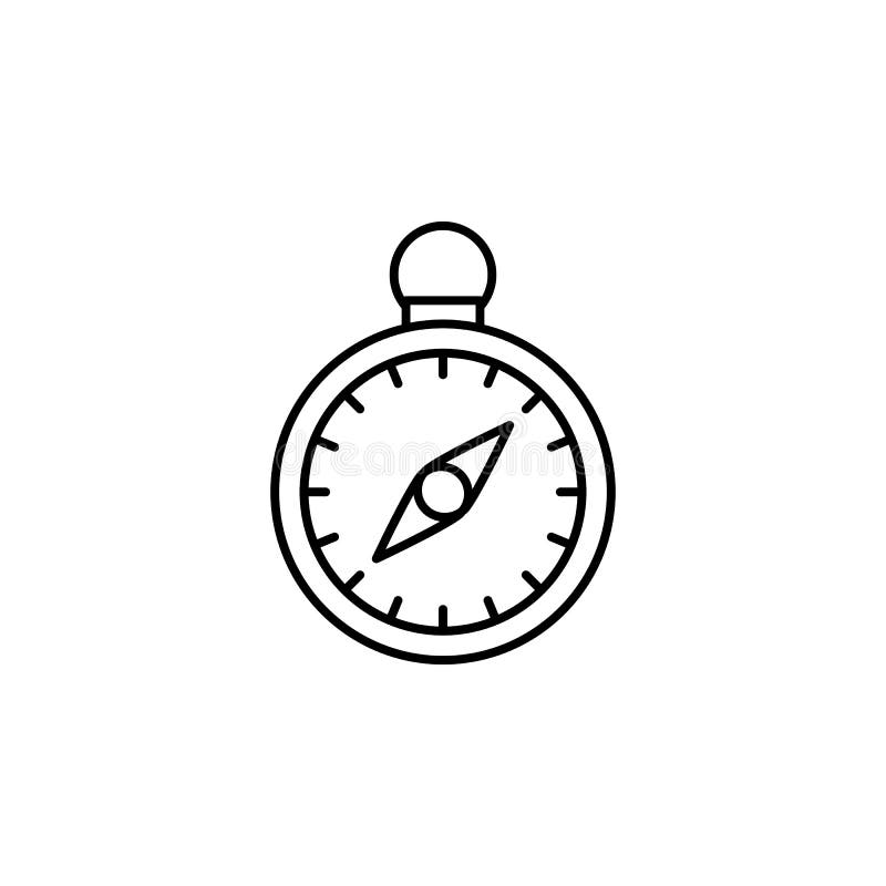 Compás, navegación, icono del esquema del deporte de invierno Elemento del ejemplo del deporte de invierno Las muestras y el icon stock de ilustración Compás, navegación, icono del esquema del deporte de invierno Elemento del ejemplo del deporte de invierno Las muestras y el icon stock de ilustración