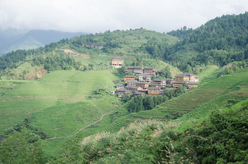 Comté de Longsheng de secteur scénique de terrasse de Longji de Chinois de province de Guangxi photo libre de droits Comté de Longsheng de secteur scénique de terrasse de Longji de Chinois de province de Guangxi photo libre de droits