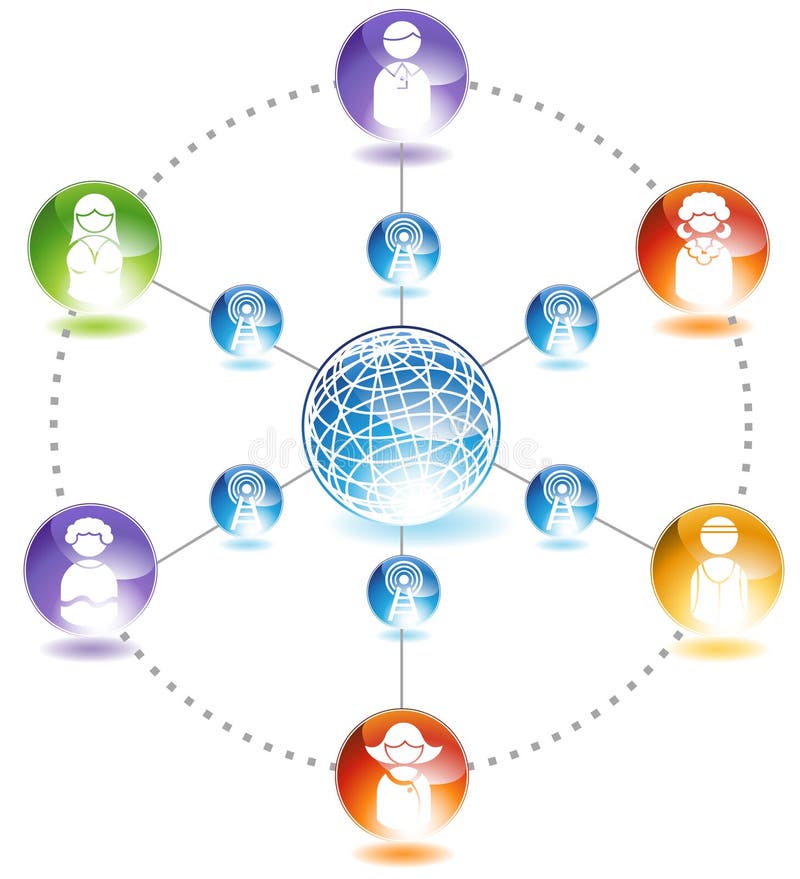 Comunità in linea illustrazione di stock Comunità in linea illustrazione di stock