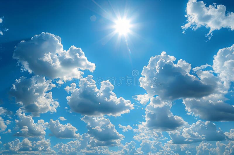 Con cielo blu con nuvole bianche ampio angolo di sfondo ottica orizzontale composizione alta risoluzione royalty illustrazione gratis