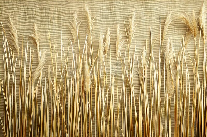 Con una foto de un tapiz de pasto beige con líneas verticales para textura y patrón mostrando la belleza natural de ba libre illustration