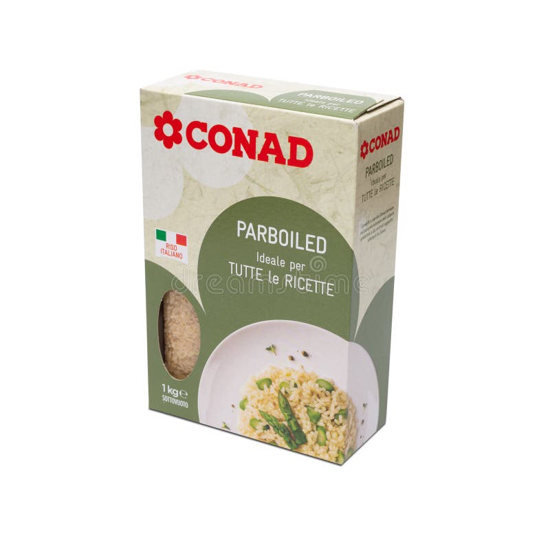 Conad Brand Vacuum Packed Rice Pack Editorial Image Image of