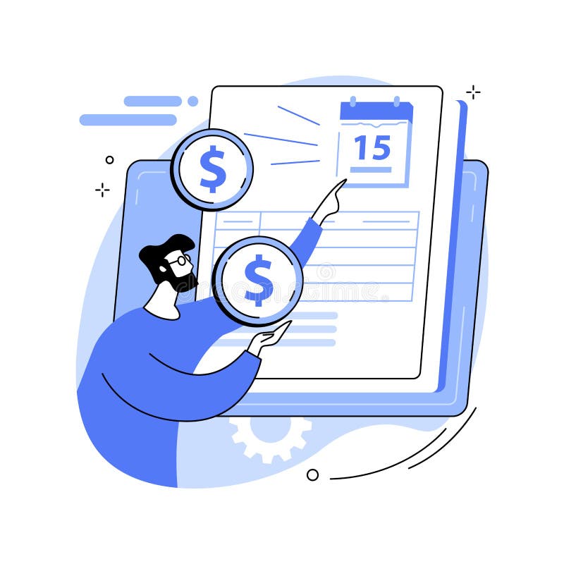 Conceito abstrato de termos de pagamento ilustração vetorial. ilustração stock