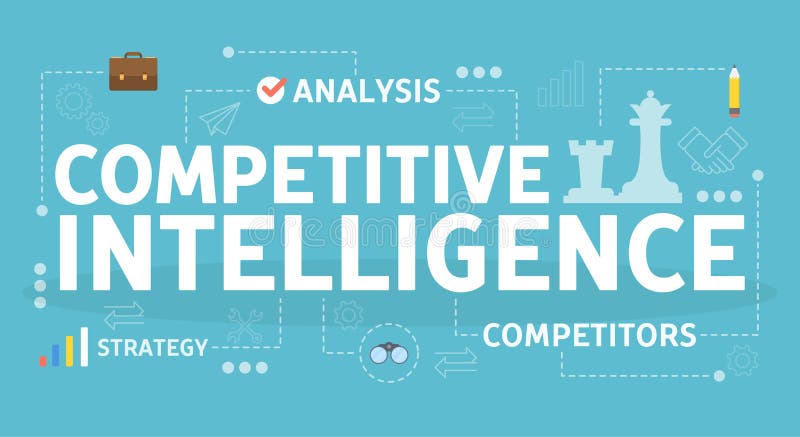 Conceito competitivo da inteligência Ideia da organização de negócios