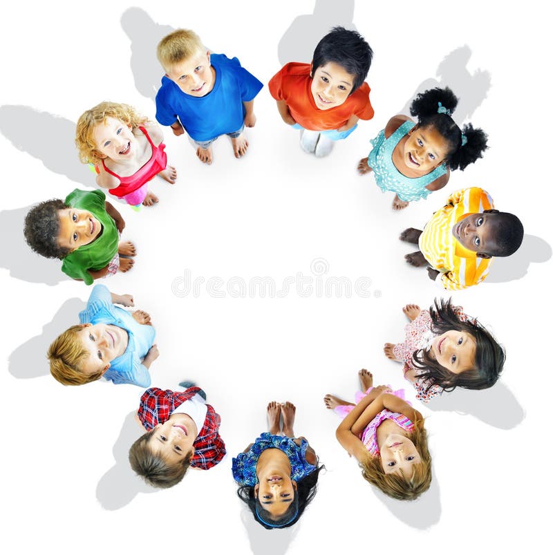 Conceito da aspiração da amizade das crianças da inocência da diversidade