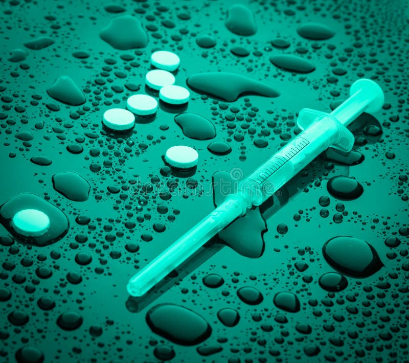 Conceito da droga, apego fotografia de stock