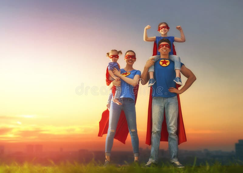Conceito da família super foto de stock royalty free Conceito da família super foto de stock royalty free