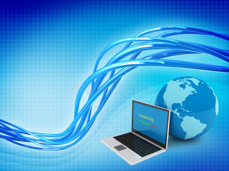 Conceito de globalização da Internet ilustração do vetor