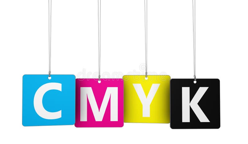 Conceito da impressão deslocada de Cmyk Digital ilustração stock Conceito da impressão deslocada de Cmyk Digital ilustração stock
