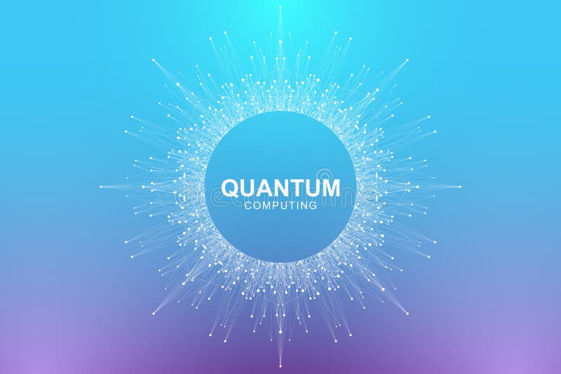 Quantum computer technology concept. Deep learning artificial intelligence. Big data algorithms visualization for business, science, technology. Waves flow, dots, lines. Quantum vector illustration. Quantum computer technology concept. Deep learning artificial intelligence. Big data algorithms visualization for business, science, technology. Waves flow, dots, lines. Quantum vector illustration.