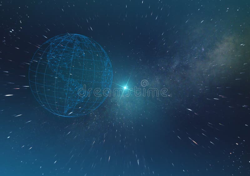 Conceito da inteligência artificial, tecnologias futuras na digitalização da terra do planeta do mundo no espaço infinito Conceito da inteligência artificial, tecnologias futuras na digitalização da terra do planeta do mundo no espaço infinito