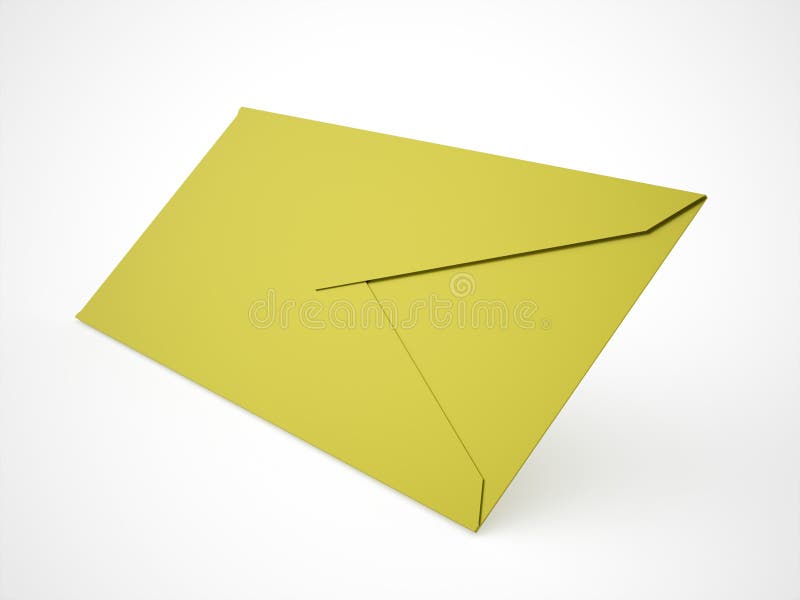 Conceito da letra do envelope rendido no branco ilustração do vetor Conceito da letra do envelope rendido no branco ilustração do vetor