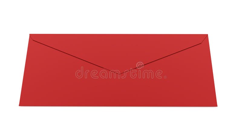 Conceito da letra do envelope rendido no branco ilustração do vetor Conceito da letra do envelope rendido no branco ilustração do vetor