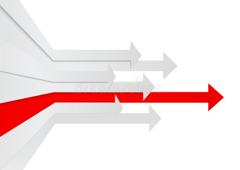 Conceito da liderança das setas da perspectiva ilustração do vetor Conceito da liderança das setas da perspectiva ilustração do vetor