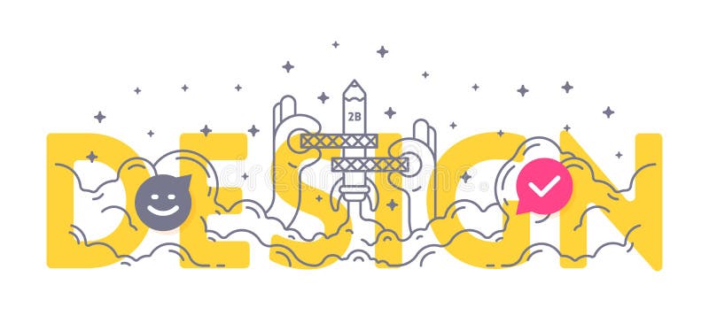 Conceito de design de palavras ilustração do vetor