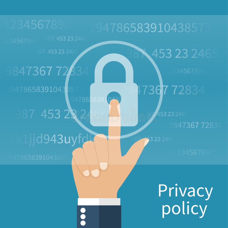 Conceito da privacidade da política ilustração do vetor Conceito da privacidade da política ilustração do vetor