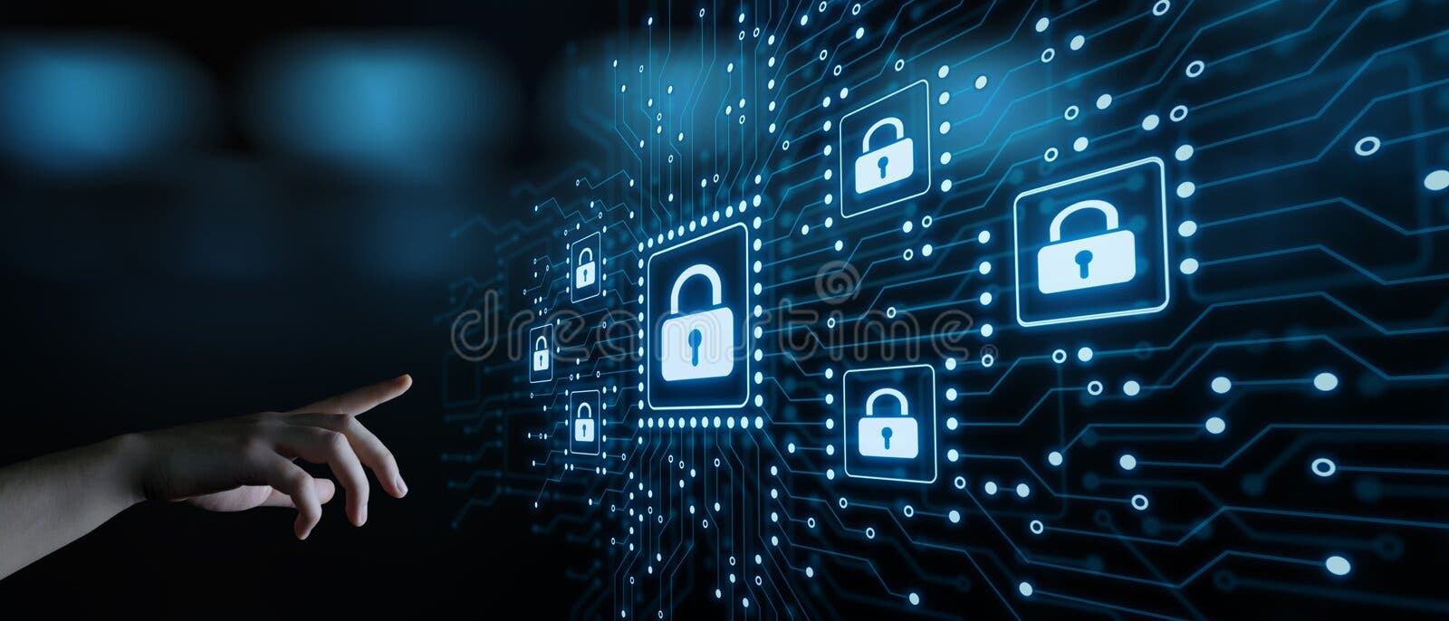 Conceito da privacidade da tecnologia do negócio da proteção de dados da segurança do Cyber Conceito da privacidade da tecnologia do negócio da proteção de dados da segurança do Cyber