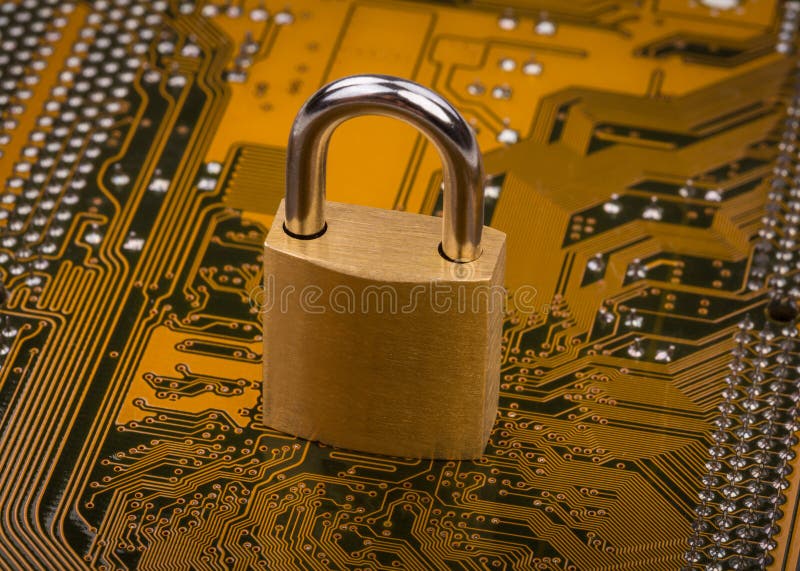 Conceito de proteção: cadeado de segurança fotos de stock royalty free