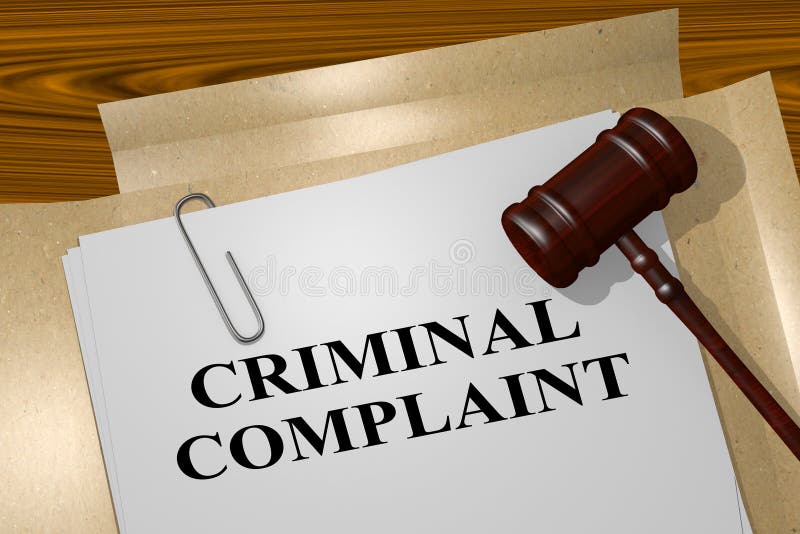 Conceito da queixa crime ilustração do vetor Conceito da queixa crime ilustração do vetor