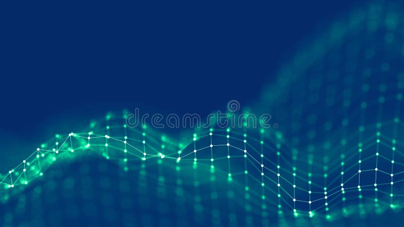 conceito da rede do fundo do sumário 3d Ilustração futura da tecnologia do fundo paisagem 3d Dados grandes Wireframe imagens de stock conceito da rede do fundo do sumário 3d Ilustração futura da tecnologia do fundo paisagem 3d Dados grandes Wireframe imagens de stock