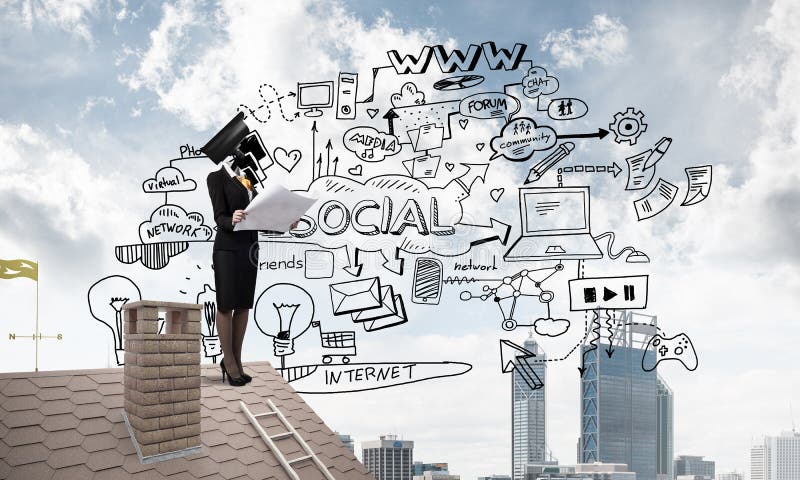 Conceito da segurança interna e da proteção de privacidade com cabeça de câmera fotos de stock