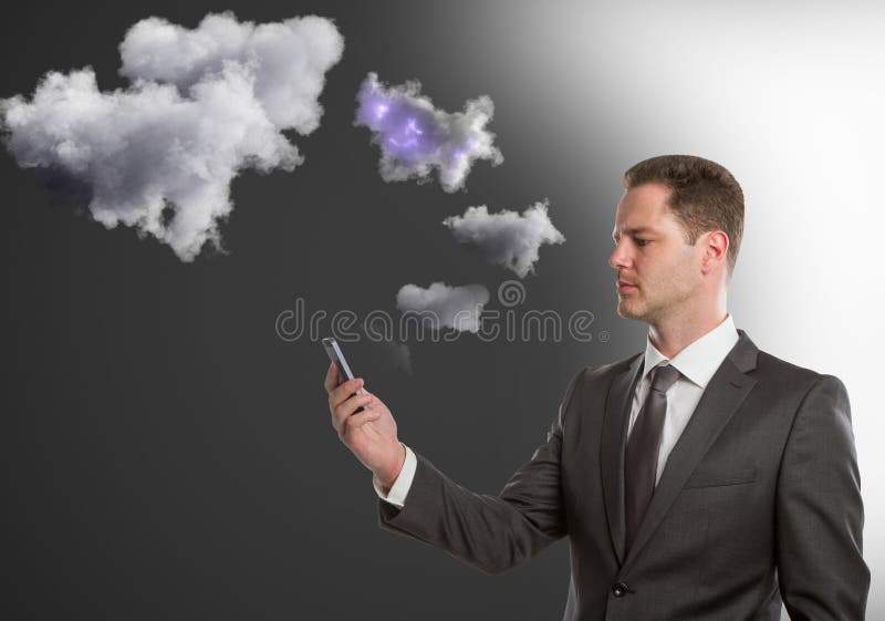 Conceito da sincronização da nuvem fotografia de stock Conceito da sincronização da nuvem fotografia de stock