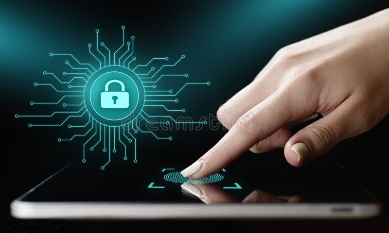 Conceito da tecnologia do Internet do negócio da privacidade da segurança do Cyber da proteção de dados Conceito da tecnologia do Internet do negócio da privacidade da segurança do Cyber da proteção de dados