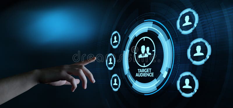 Conceito da tecnologia do neg?cio do Internet do mercado do p?blico-alvo fotos de stock royalty free Conceito da tecnologia do neg?cio do Internet do mercado do p?blico-alvo fotos de stock royalty free