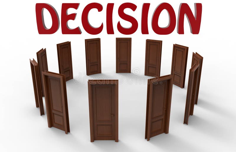 Conceito de tomada de decisão ilustração do vetor
